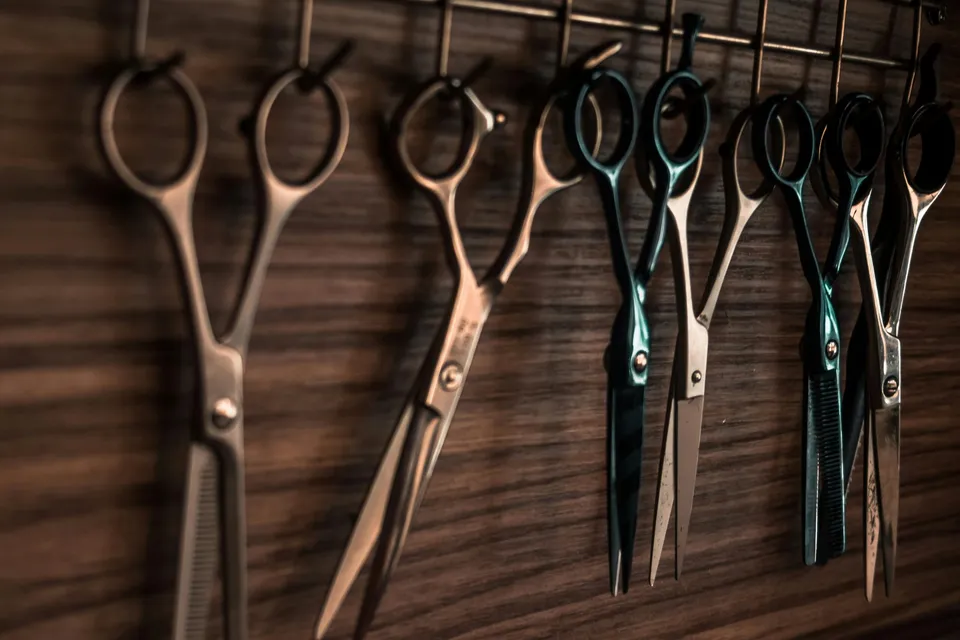 Professional barber scissors